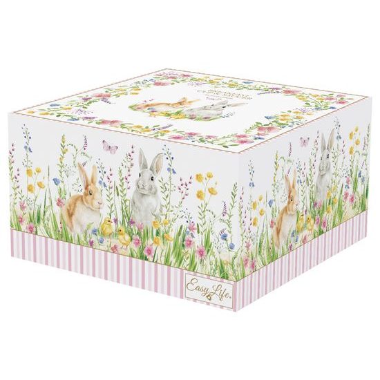 Velikonoční snídaňový šálek s podšálkem se zajíčky 370ml Happy Easter, Easy Life