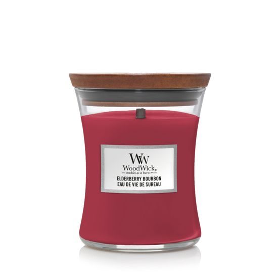 Woodwick - Elderberry Bourbon, váza stredná 275 g