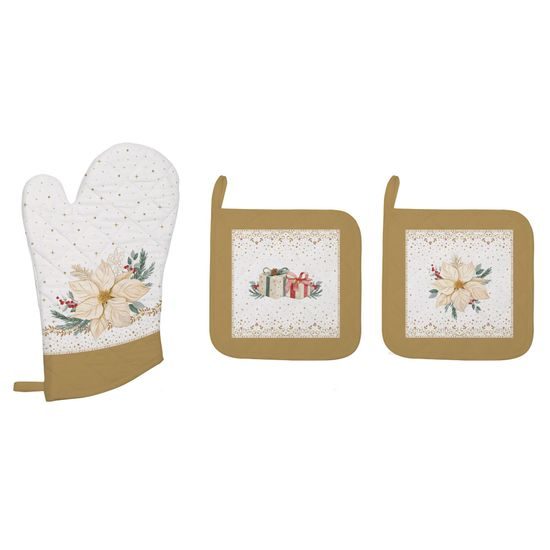 Vánoční rukavice 30x20 cm a chňapky 20x20cm White Elegance, Easy Life