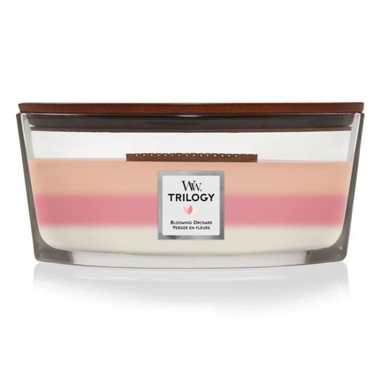 WoodWick - Trilogy Blooming Orchard sviečka loďka, 453,6 g