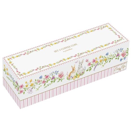 Veľkonočné šálky na espresso 4ks Happy Easter 100ml, Easy Life