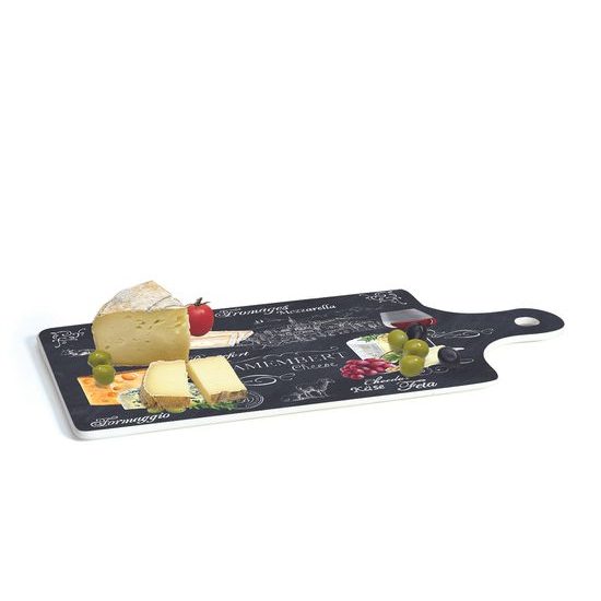 Porcelánové servírovací prkénko World of Cheese 34,5x18 cm, Easy Life