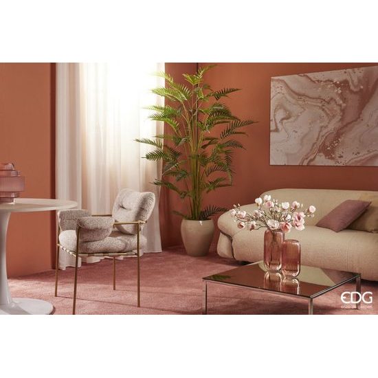 Umělá květina větvička magnolie bílá, 53 cm