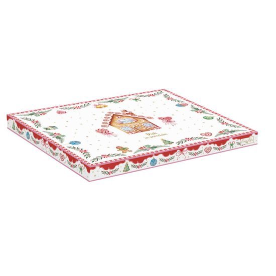 Vianočný tanier perníková chalúpka Sweet Christmas 21x25,5cm, Easy Life
