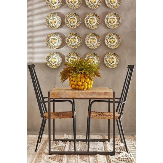 Keramická váza Chakra Limoni žlutá, 19x28 cm