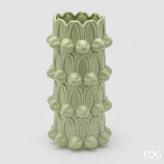 Keramická váza Easter Rabbit zelená, 32x16 cm