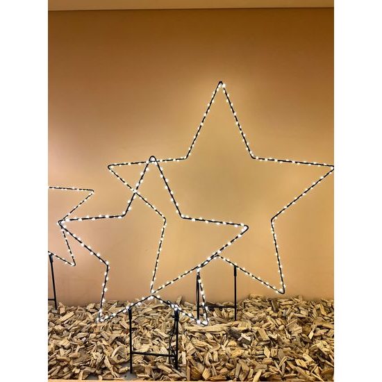 Vánoční dekorace hvězda na zapíchnutí do květináče 110 LED, 60x38 cm