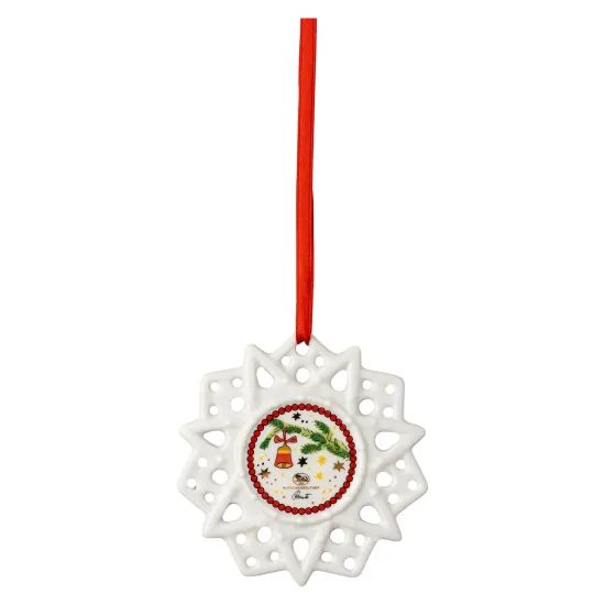 Vánoční ozdoba vločka s papuškem Christmas Lights, 7,8 cm, Rosenthal