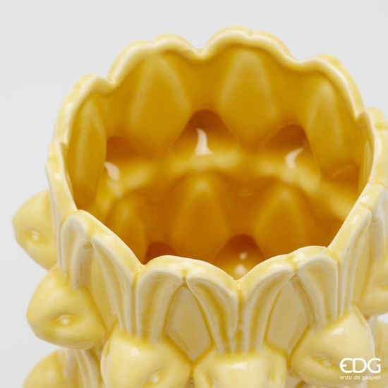 Keramická váza Easter Rabbit žlutá, 32x16 cm