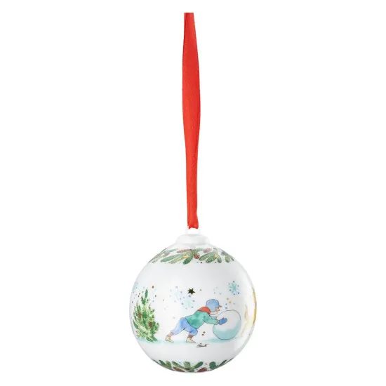 Vianočná porcelánová ozdoba na stromček gule Vianočné radovánky 6 cm, Rosenthal