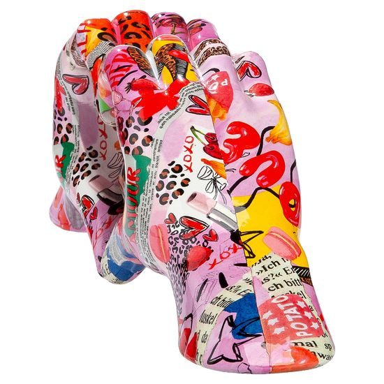 Dekorace spojené ruce ve tvaru srdce Ooh Lala, 8x29x12 cm