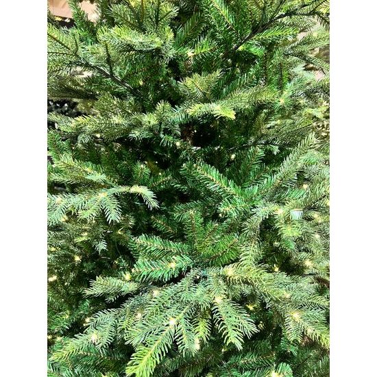 Vianočný umelý stromček s LED osvetlením a kovovým stojanom, 132x180 cm