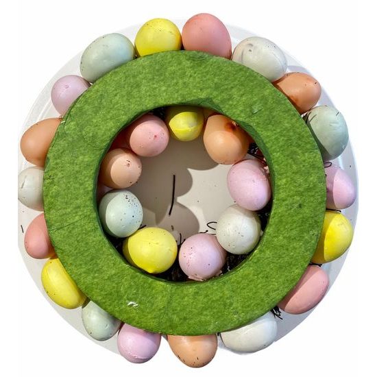 Veľkonočný veniec z vajíčok mix farieb, 30x8 cm