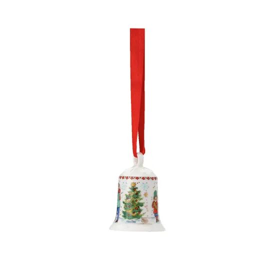 Vánoční porcelánová ozdoba zvonek Zpěváčci Christmas Sounds 5 cm, Rosenthal