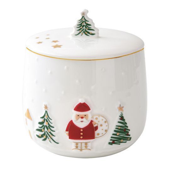 Vánoční porcelánová dóza na cukroví Let it Snow 11x15 cm, Easy Life