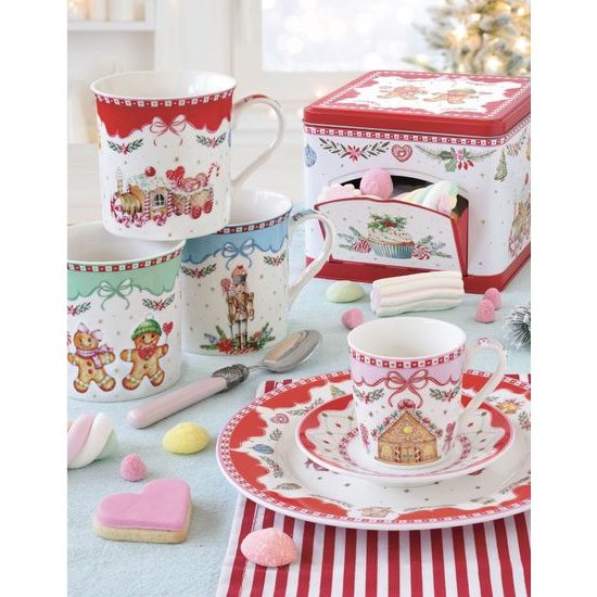 Vánoční porcelánový hrnek Sweet Christmas 350ml v plechové dóze 1ks, Easy Life