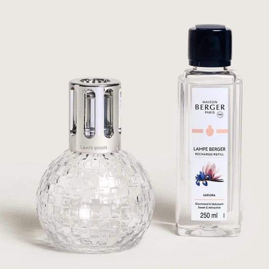 Maison Berger Paris - Dárková sada: Katalytická lampa Disco transparentní + Magnolie, 250ml