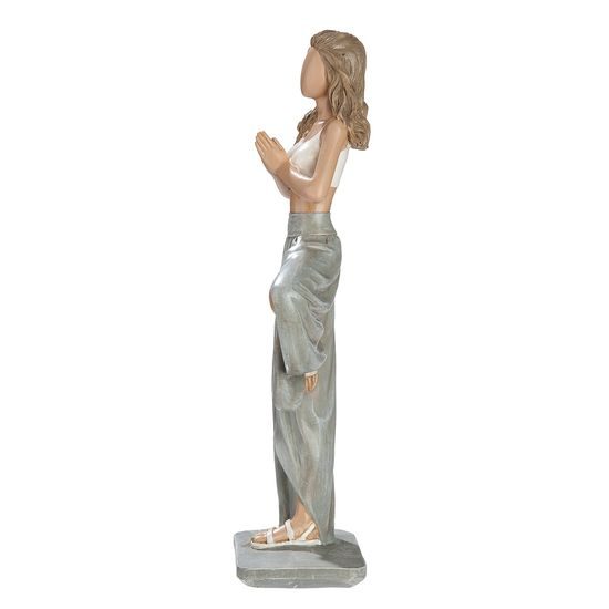 Dekorace figura žena jogínka Hannah, 5,5x9,5x25 cm