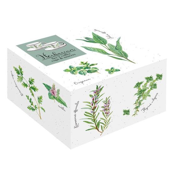 Porcelánová šálka a podšálka na espresso 2ks Herbarium 120 ml, Easy Life