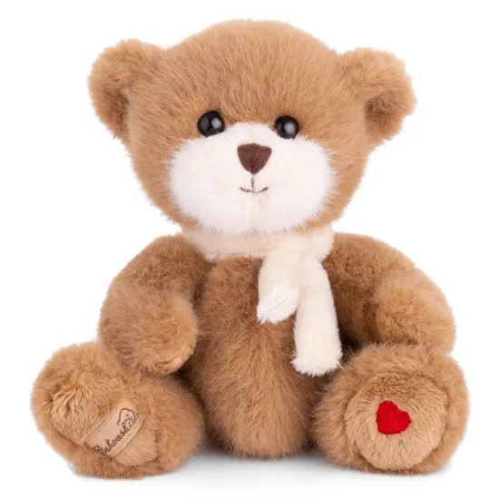 Plyšový medvídek Lovely Lilla se srdíčkem hnědý, 15 cm