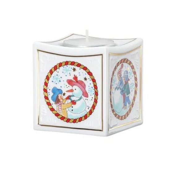 Vianočný svietnik na čajovú sviečku Vianočné radovánky s 6,5 cm, Rosenthal