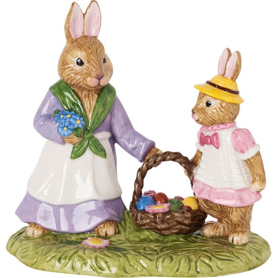 Bunny Tales Veľkonočná dekorácia, zajačikovia s košíkom, Villeroy & Boch