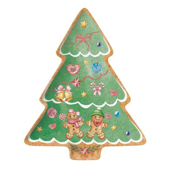 Vianočný tanier perníkový stromček Sweet Christmas 20,5x25,5cm, Easy Life