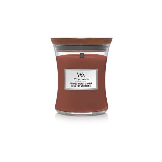 Woodwick - Smoked Walnut & Maple, váza stredná 275 g