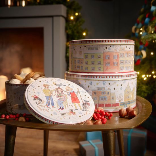 Vánoční sada 3 plechových dóz na cukroví Christmas Lights 2024, Rosenthal