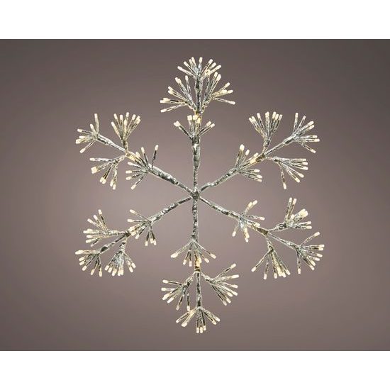 Vianočná dekorácia snehová vločka s LED osvetlenie s blikajúcim efektom, 5x72x78 cm