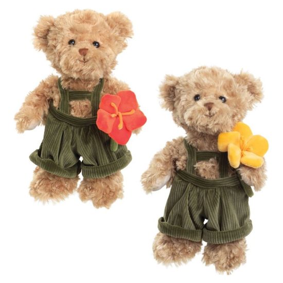 Plyšový medvídek Romantic Teddy v zelených šortkách 1ks, 25 cm