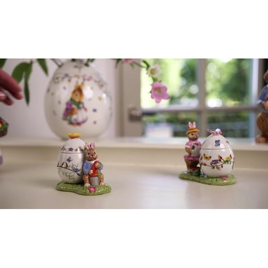 Bunny Tales velikonoční porcelánová dóza ve tvaru kraslice se zajíčkem Maxem, Villeroy & Boch