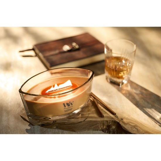 WoodWick - Golden Bourbon svíčka loď, 453.6 g