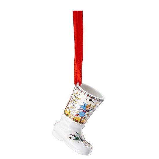Vánoční porcelánová ozdoba na stromeček bota Děti Christmas Lights 5 cm, Rosenthal