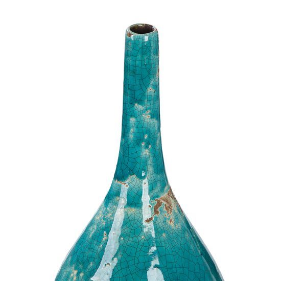 Keramická váza Actros modrá, 15x50 cm