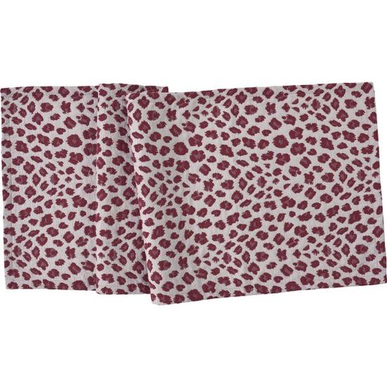 Běhoun na stůl Uhuru leopard bordó 40x100 cm, Sander