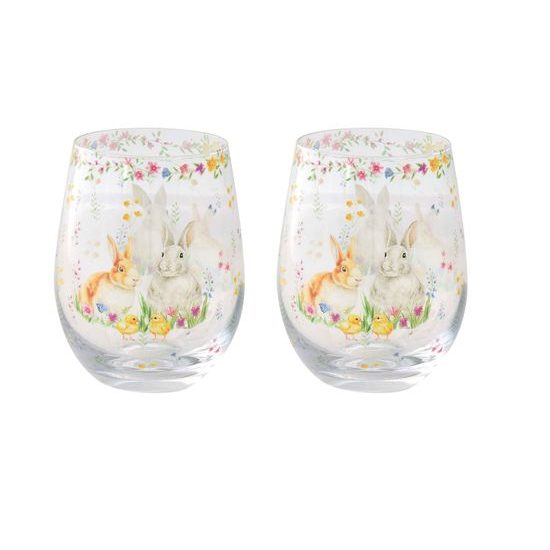 Velikonoční sada sklenic na vodu 2ks Happy Easter 0,5l, Easy Life