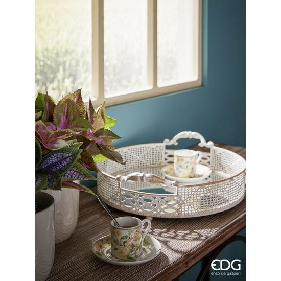 Porcelánový šálek s podšálkem na espresso 2ks Flower Garden, 100 ml