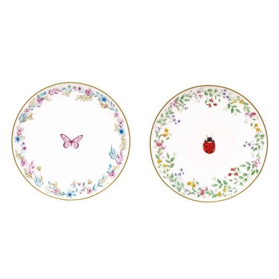 Porcelánová sada talířů 2ks Fancy Garden Louka 16 cm, Easy Life