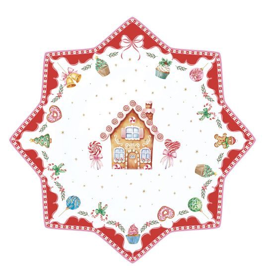 Vianočný podnos na tortu hviezda Sweet Christmas 32 cm, Easy Life