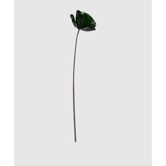 Vánoční umělá květina máku zelená lesklá, 70cm