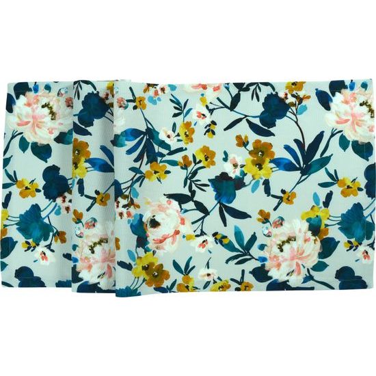 Behúň na stôl kvetinový La Rosa svetlomodrý 50x140cm, Sander