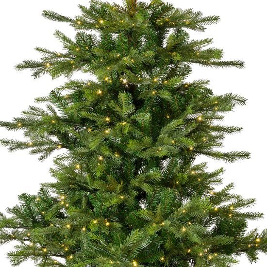 Vánoční umělý strom jedle 550 LED s kovovým stojanem, 150x210 cm