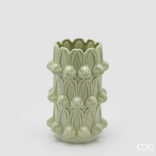 Keramická váza Easter Rabbit zelená, 25x16 cm