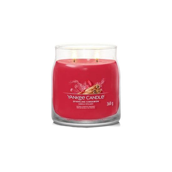 Yankee Candle - Signature vonná svíčka Sparkling Cinnamon, 368g