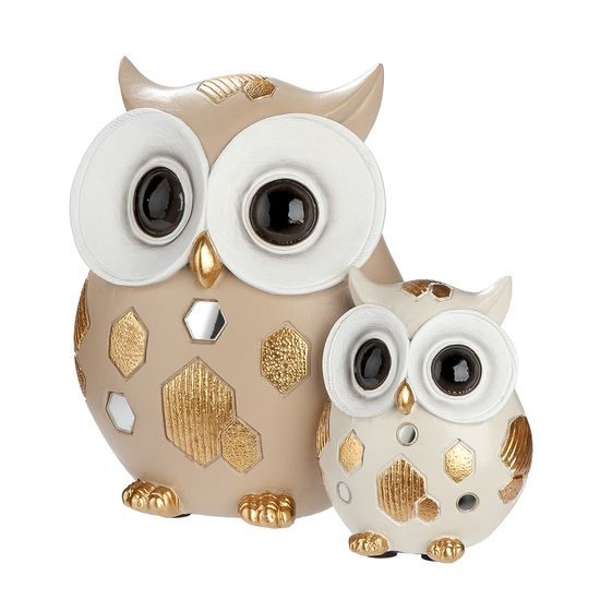 Dekorace figurka sovičky Midas, 9,5x16x14 cm