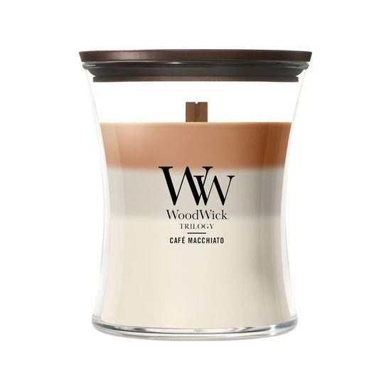 WoodWick - Trilogy Café Macchiato svíčka váza střední, 275 g