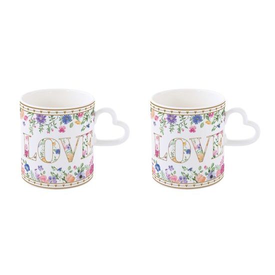 Porcelánová sada dvou hrnků Mon Amour 320 ml, Easy Life