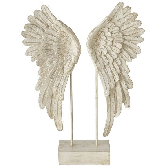 Dekoratívne anjelské krídla Cosmo champagne, 28x8x38cm