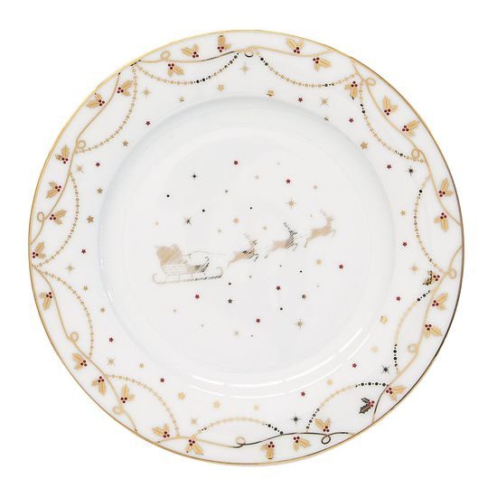 Vianočný porcelánový dezertný tanier Christmas Lights 19 cm, Easy Life